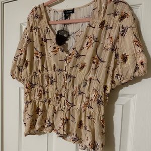 Dear John Floral Top New with Tags- L